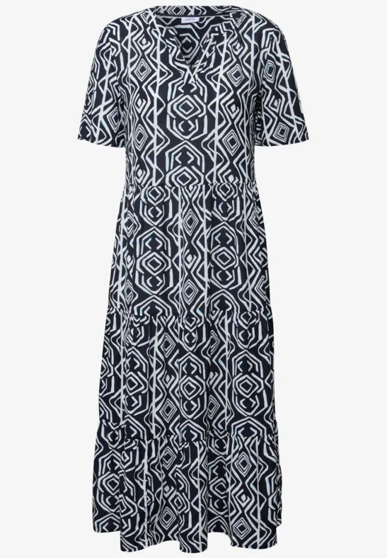 Cecil Damen Seersucker-Kleid Mit Volants - Leicht & Luftig Für Den Sommer