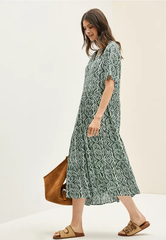 CECIL Jurk met volants voor dames in Groen CECIL