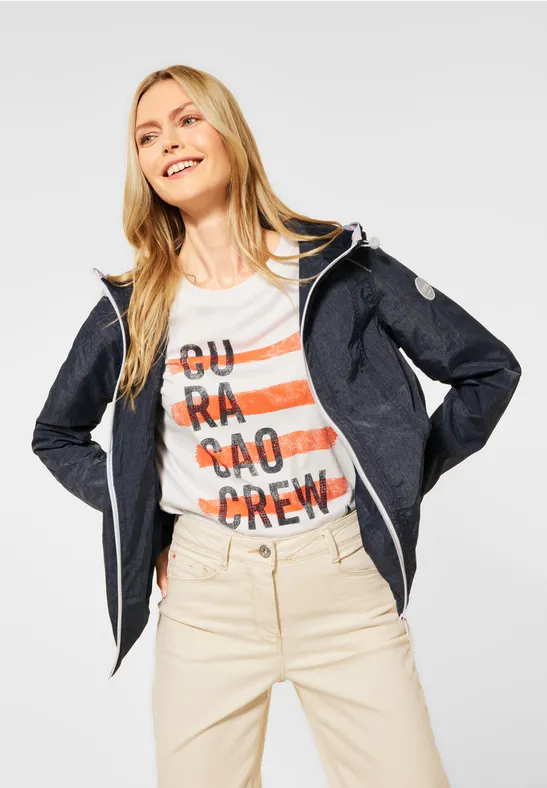 CECIL Windbreaker mit Kapuze für Damen in Blau CECIL