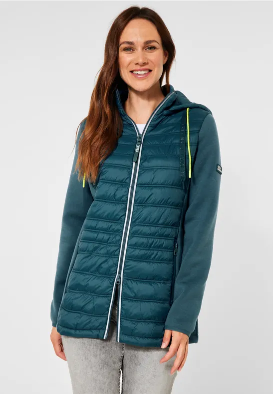 OXMO OXTilda Damesjas, overgangsjas met capuchon, trekkoord, steekzakken, regular fit, zwart (799000)., S