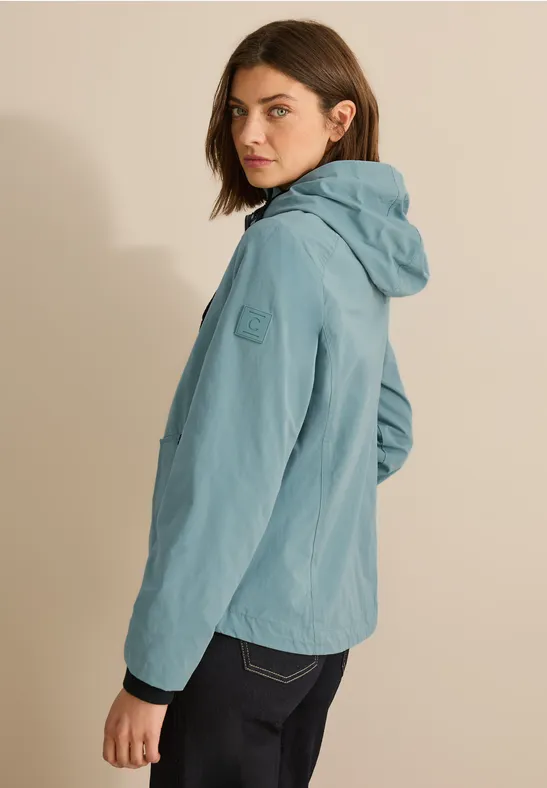 CECIL Damen Jeansjacke Kurz – Nadelstreifen, Hemdkragen, Lässiger Style