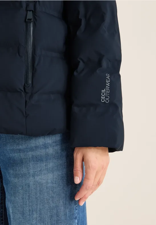 Cecil Damesjas met structuurmix, donkerblauw., XL