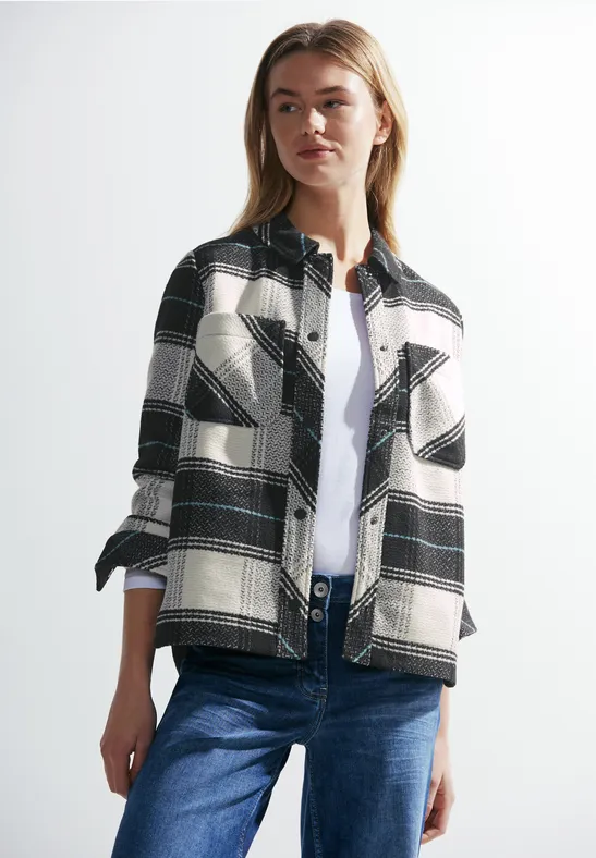 CECIL Karierte Übergangsjacke für Damen in Schwarz CECIL