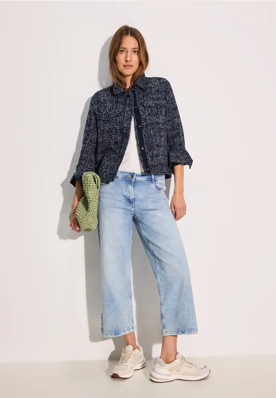 Veste Bouclette Bleue Lemonplet Taille 38 Femme Occasion - Veste Polaire Doublure Polyester