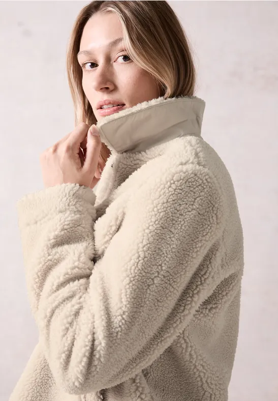 CECIL Teddy-Jacke für Damen in Weiß CECIL