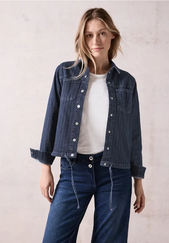 Amazon Jeansjacke Damen Hellblau Tailliert Cecil Jeansjacke Damen