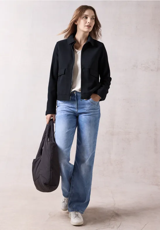 Cecil Damen Jacke Mit Wolloptik - Modische Kapuzenjacke Für Kalte Tage