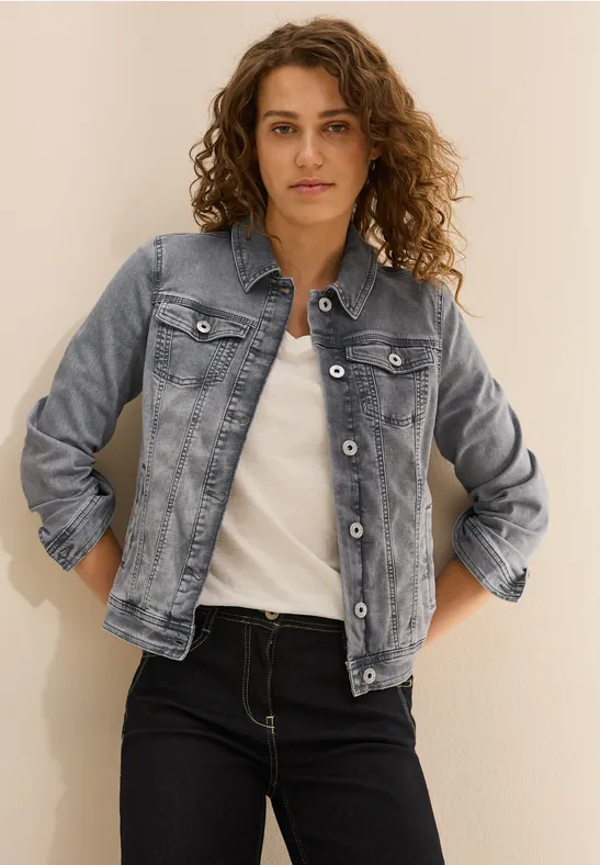 Jacket Only Jeansjacke Grau Grau Jeansjacke Mit Fell Damen Only