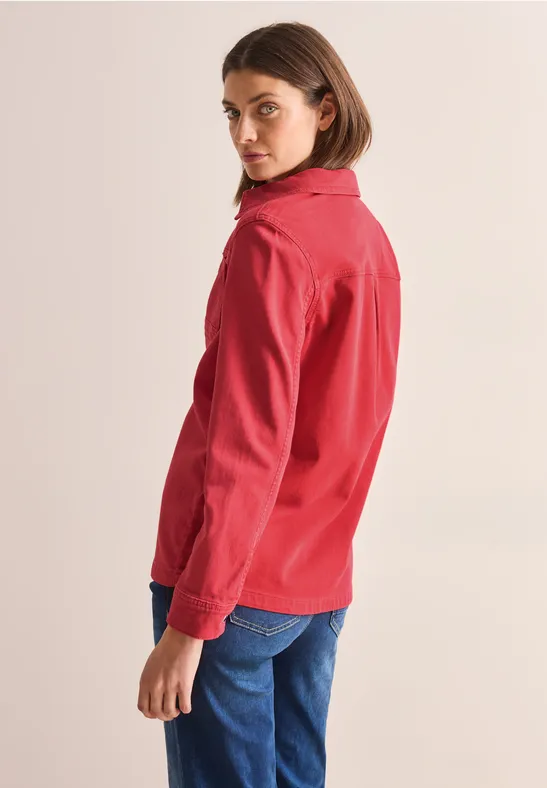 CECIL Damen Denim Overshirt – Lässige Jeansjacke Mit Hemdkragen & Knopfleiste, Aus Elastischer Baumwolle, Perfekt Zum Layern Für Herbst & Frühling