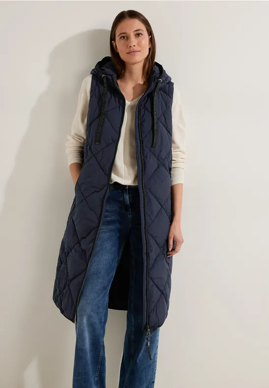 Lange Weste Strickweste Cecil CECIL Lange Steppweste Für Damen In - Main Image