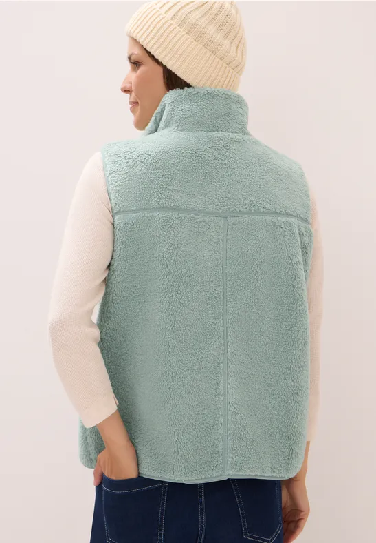 Cecil Damen Teddy-Weste Kurz - Kuschelige Steppweste Mit Stehkragen