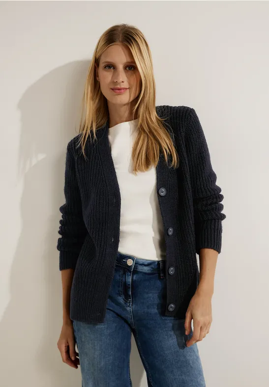 Cardigan in Grobstrick