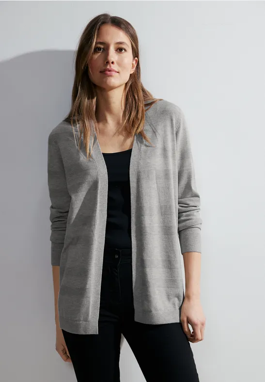 Cecil Cardigan met structuur en knoopsluiting