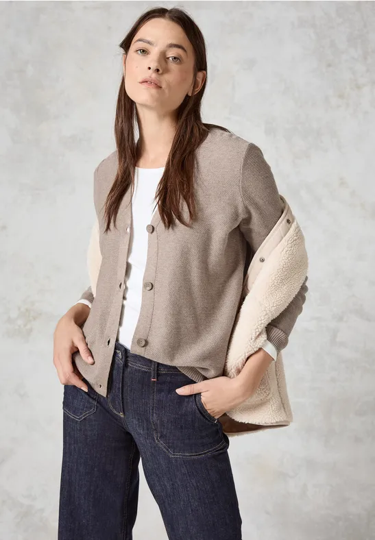 Strickjacke Beige Hallhuber Strickmantel Strickjacken Strickjacke