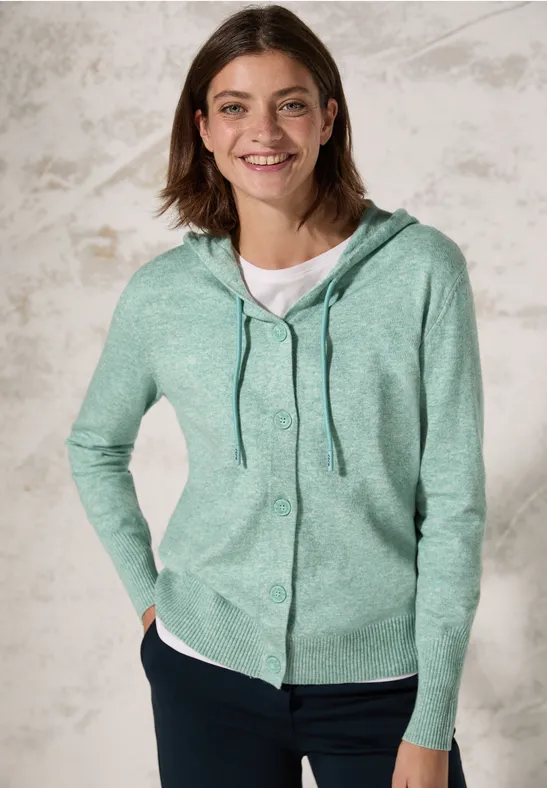 Kapuze Strickweste Cecil CECIL Strickjacke Mit Kapuze Für Damen In