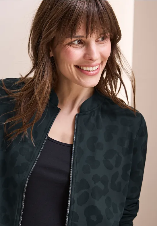 CECIL Leo-Jaquard-Jacke für Damen in Grün CECIL