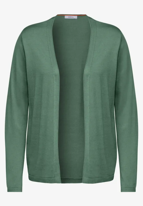 CECIL Offener Basic Cardigan für Damen in Grün CECIL