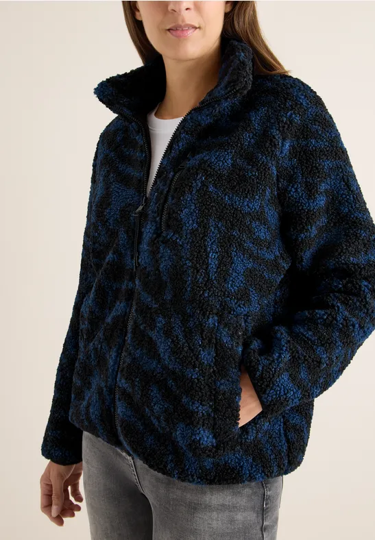 Zebra Jacquard Fleecejacke