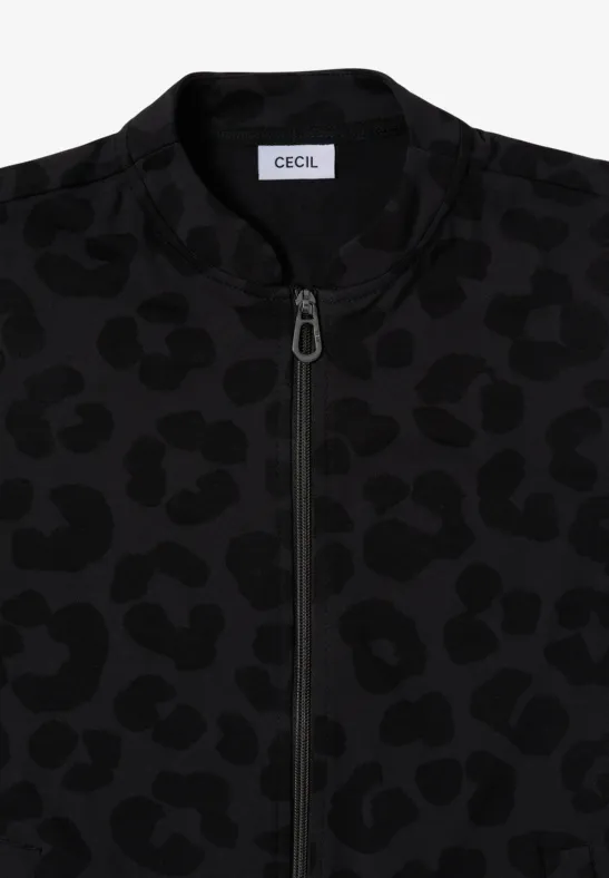 CECIL Leo Jacquard Jacke für Damen in Schwarz CECIL