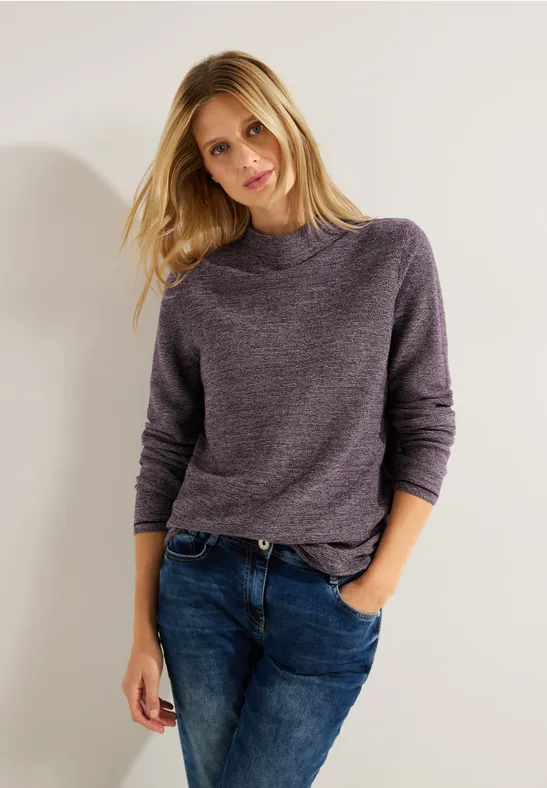 Stehkragen Sweatshirt Damen M Sweatshirt Mit Stehkragen Und Washed