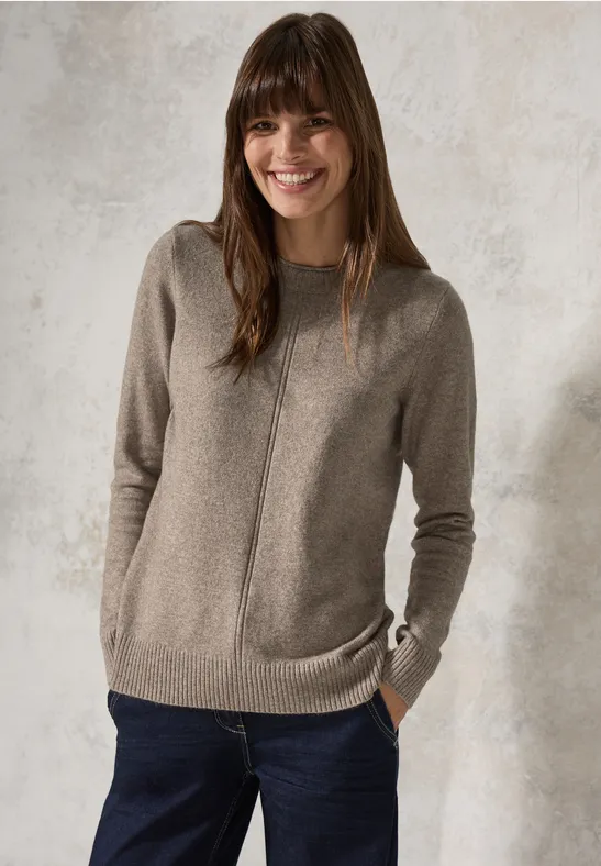 Pullover Wolle Pullover Schokobraun Damen CECIL Kuscheliger