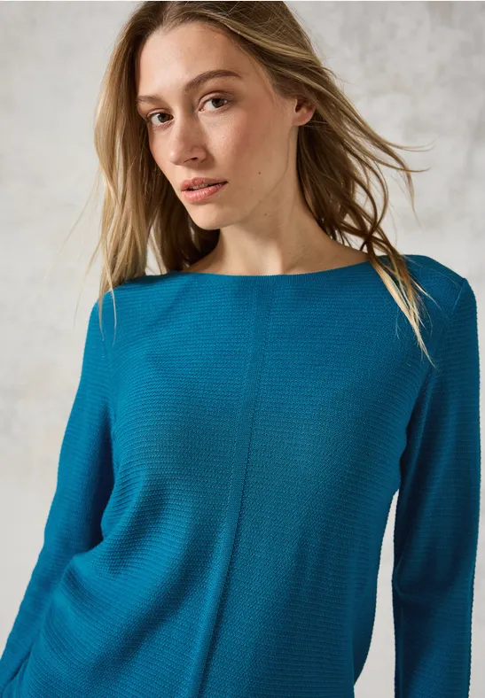 Cecil 3015530 Pull Avec Détails Structurés, Urban Dark Blue M Femme  92c3c260 8079 5ff7 B35a 9e4c6a5b96a6