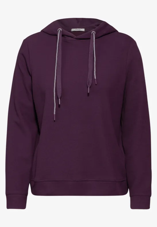Gestreepte hoodie voor dames in Beige