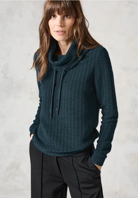 Sweatshirt mit Schalkragen