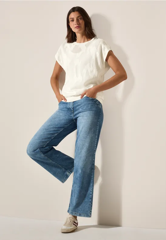 CECIL Mouwloze gebreide trui voor dames in Wit CECIL