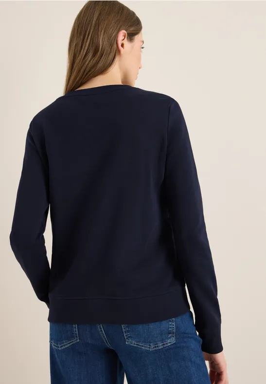Cecil Sweatshirt voor dames met artwork, Vanilla White, XS