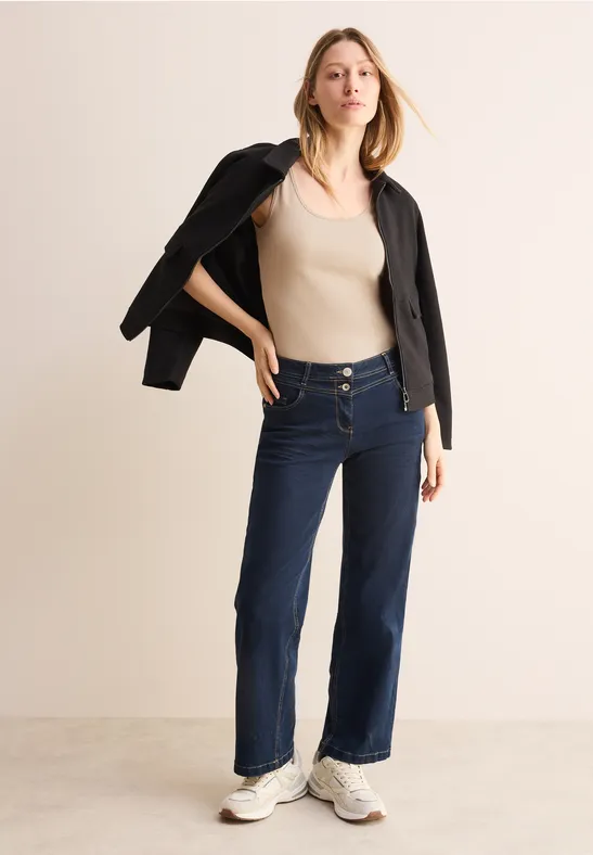 Top Cecil Linda Pour Femme - 100% Coton, Col Rond, Basique Intemporel