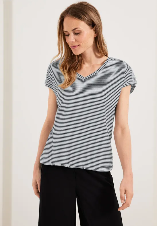 Gestreept shirt voor dames in Rood