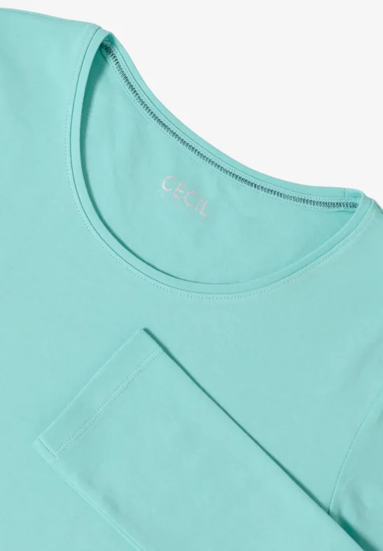CECIL Basic shirt met lange mouwen voor dames in Blauw - PIA | CECIL