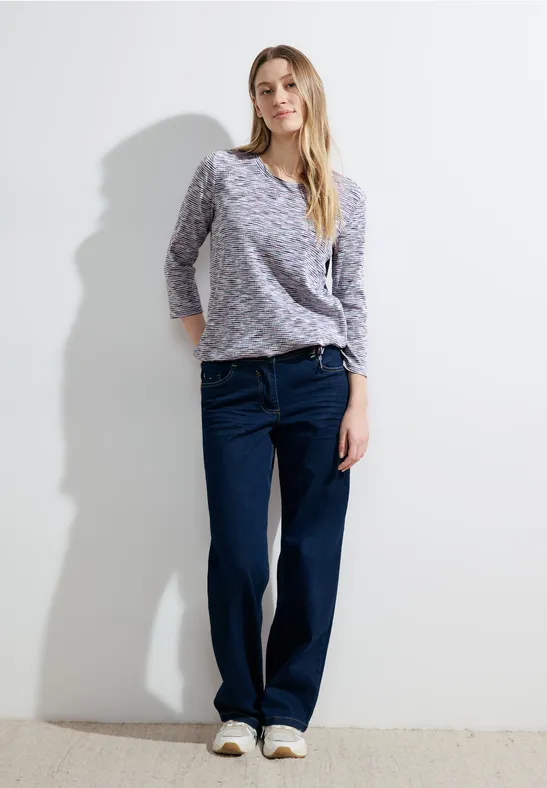Cecil COSY MELANGE LANGARM - Sweater - foam blue melange/blauw Cecil COSY MELANGE LANGARM - Sweater - foam blue melange/blauw