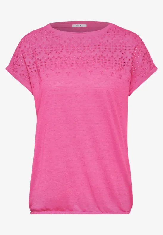 CECIL T-Shirt Donna – Maglia A Maniche Lunghe Con Collo Alto, Morbida E Versatile, Colore Unito, Ideale Per Un Look Casual O Elegante