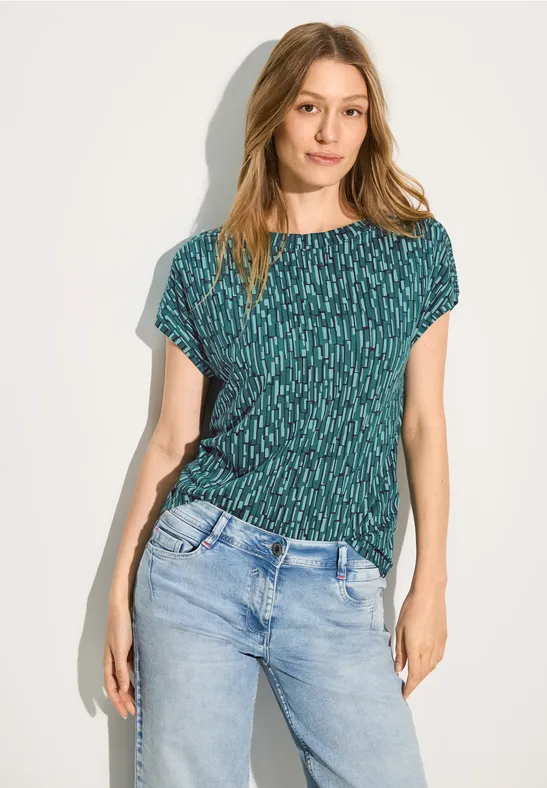 Shirt met minimale print voor dames in Roze