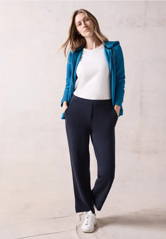 Marc Cain Lange jas in two-tone-stijl in zwart online kopen | P&C