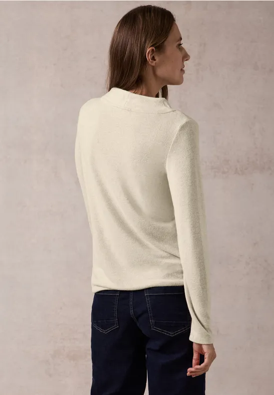 Cicy Bell Damesshirt met lange mouwen, lichte gebreide trui