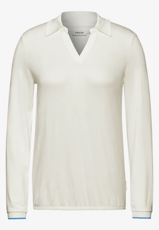 Chemise Femme Cecil à Grand Col – T-shirt Manches Longues, Ourlet élastique, Modal élastanne, Coupe Décontractée - 11