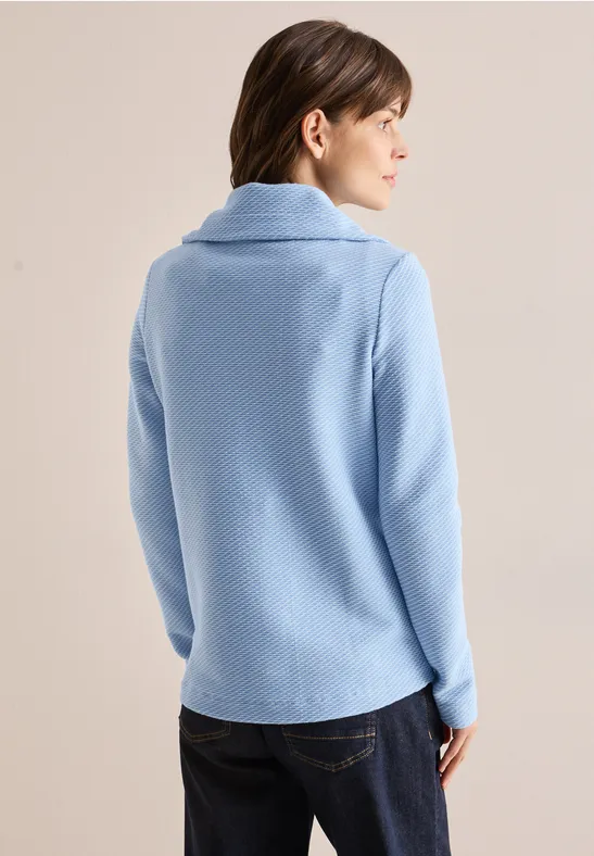 Cecil Veste Ottoman Deux-Tons Femme - Légère, Stretch Coton, Col Montant Cordon, Poches - Style Moderne Confortable