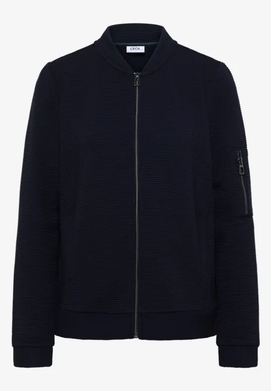Veste Légère Femme CECIL - Coupe Structurée, Col Ajustable, Poches Plaquées - Mélange Coton Stretch