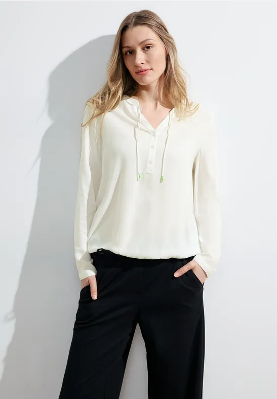 Chemisier Tunique En Viscose Crème Imprimé - Taille 36/38 - Occasion Très Bon état