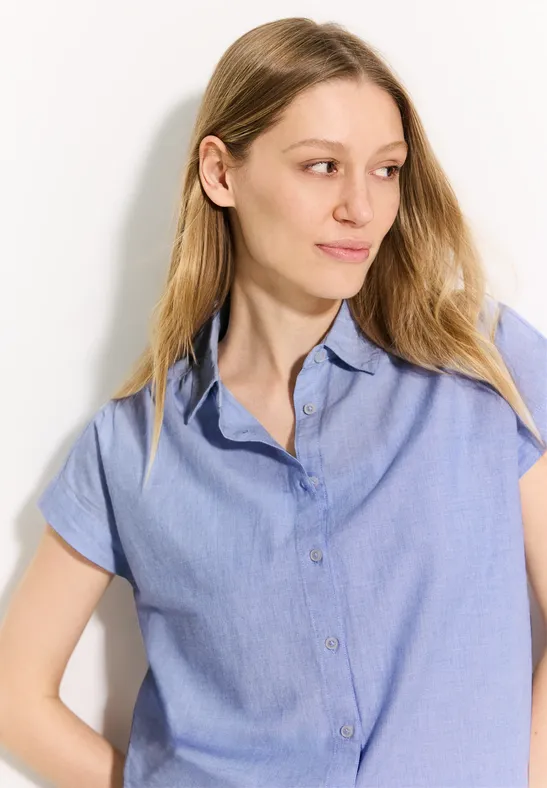 CECIL Print Blouse - Deep Petrol | - Cotton Blues CECIL Print Blouse - Deep Petrol | - Cotton Blues