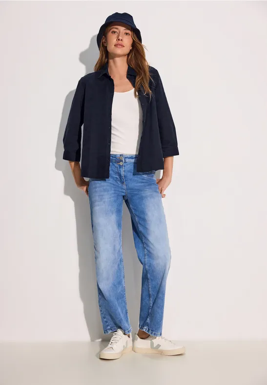 Cecil Damen Cordbluse – Mit Hemdkragen, Langarm Und Stretch-Anteil, Bequem & Lässig