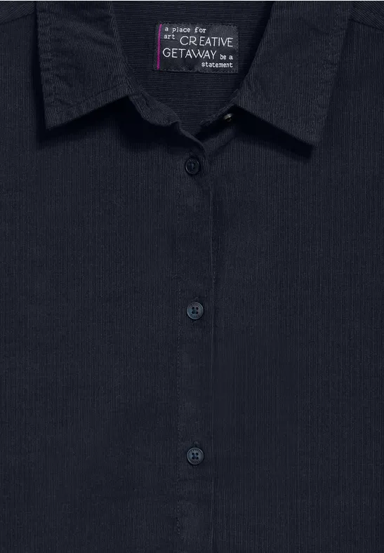 Cecil Damen Cordbluse – Mit Hemdkragen, Langarm Und Stretch-Anteil, Bequem & Lässig