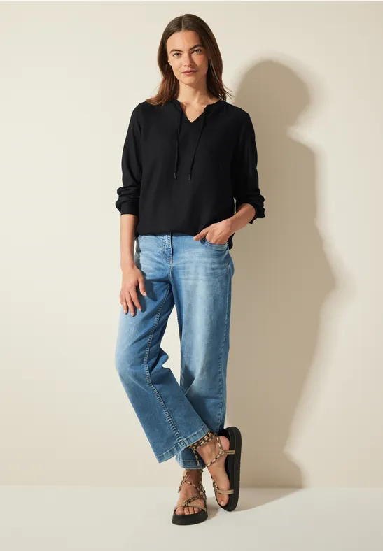 Chemise SLIM indigo imprimé feuilles pointillées Homme
