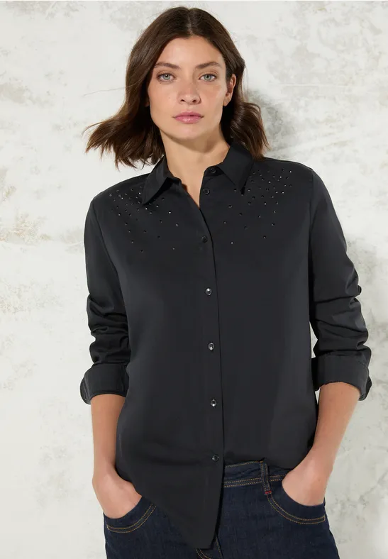 CECIL Bluse mit Glitzer-Details für Damen in Schwarz CECIL