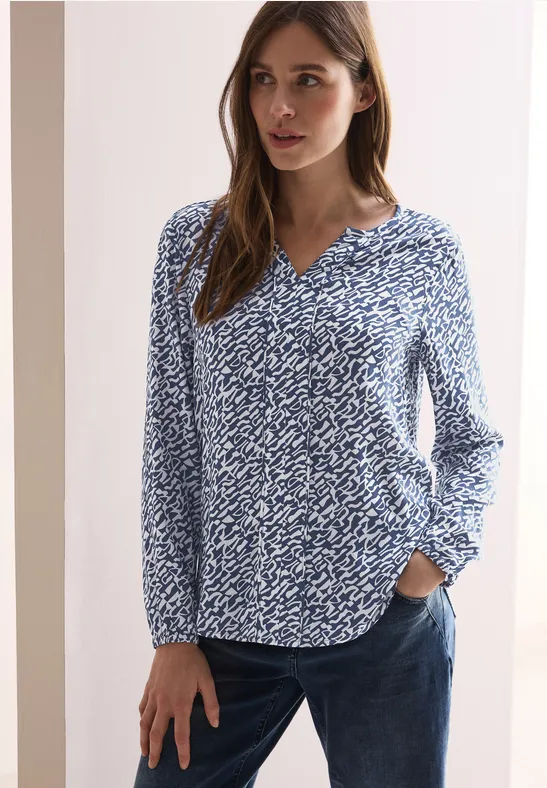 Blouse Cecil Mode Femme CECIL Blouse Imprimée Pour Femmes En Bleu CECIL