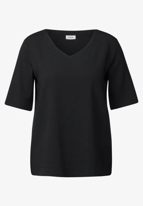 Chemisier Structuré Femme Cecil - Col Chemise, Manches Longues Et Poches Poitrine