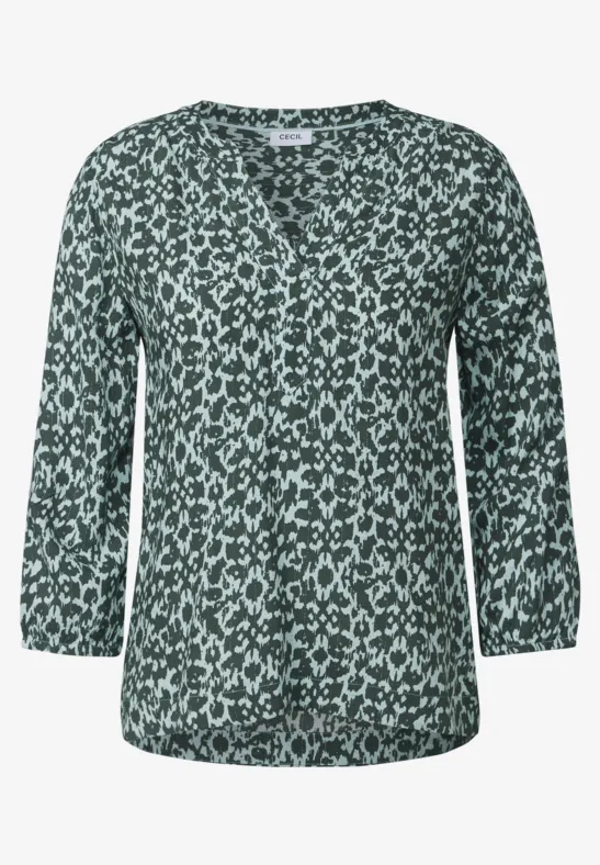 Chemisier Crêpe Reliéfé Imprimé Fleurs - Tuniques, Chemisiers - Luxembourg